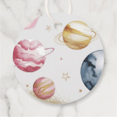 宇宙ガール誕生日銀河系星惑星 フェイバータグ (裏面)