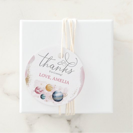 宇宙ガール誕生日銀河系星惑星 フェイバータグ (インサイチュ)