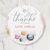 宇宙ガール誕生日銀河系星惑星 フェイバータグ (正面)