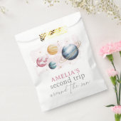 宇宙ガール誕生日銀河系星惑星 フェイバーバッグ (封をした状態)