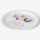 宇宙ガール誕生日銀河系星惑星 ペーパープレート (アングル)