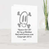 宇宙ガール20グリーティングカード カード (裏面)