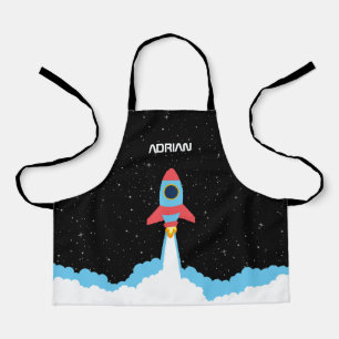 宇宙キッズでロケット打ち上げ エプロン