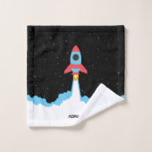 宇宙キッズでロケット打ち上げ バスタオルセット (ウォッシュタオル)