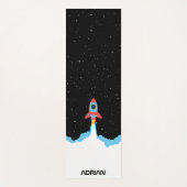 宇宙キッズでロケット打ち上げ ヨガマット (正面)