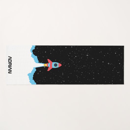 宇宙キッズでロケット打ち上げ ヨガマット (正面(横))