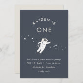 宇宙キッズのスペースバースデーパーティー招待状 招待状 (正面/裏面)