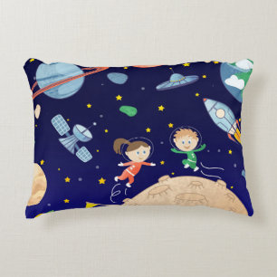 宇宙キッズムーンランディング宇宙船の衛星スター アクセントクッション