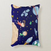 宇宙キッズムーンランディング宇宙船の衛星スター アクセントクッション (正面(垂直))