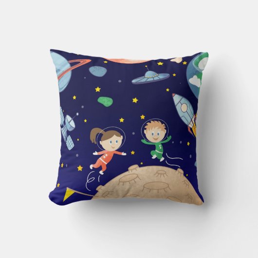 宇宙キッズムーンランディング宇宙船の衛星スター クッション (正面)