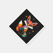 宇宙キツネ スタンダードカクテルナプキン (角)
