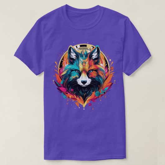 宇宙キツネ Tシャツ (デザイン正面)