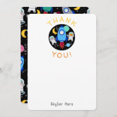 宇宙キティ猫宇宙飛行士 子供 ありがとう サンキューカード (正面/裏面)