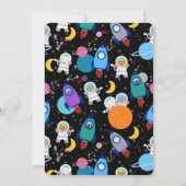 宇宙キティ猫宇宙飛行士 子供 ありがとう サンキューカード (裏面)