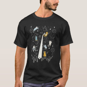 宇宙キャッツミルキーウェイ銀河系キットン猫好き Tシャツ