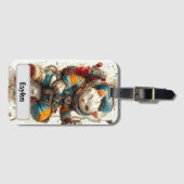 宇宙キャットアドベンチャー – 宇宙飛行士子猫 ラゲッジタグ (正面横)