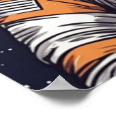 宇宙キャットウォールアート宇宙飛行士キャットデジタルアート ポスター (角)