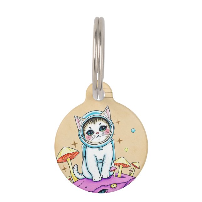 宇宙キャットグルーブペット用名札 ペット　ネームタグ (正面)