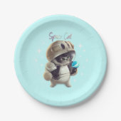 宇宙キャットテーマ ペーパープレート (正面)