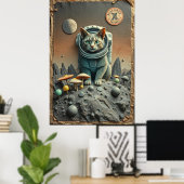 宇宙キャットドリームオンザディスコムーン ポスター (ホームオフィス)
