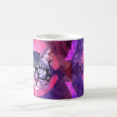 宇宙キャットパープル銀河系トレンド2016 カスタマイズ コーヒーマグカップ (中央)