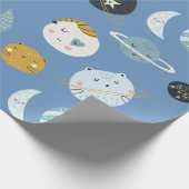宇宙キャットプラネットラッピング紙 ラッピングペーパー (角)