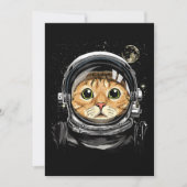宇宙キャット子猫宇宙飛行士動物顔銀河系 セーブザデート (正面)