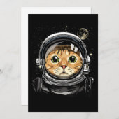 宇宙キャット子猫宇宙飛行士動物顔銀河系 セーブザデート (正面/裏面)