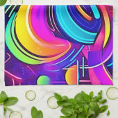 宇宙キャンバス:色の宇宙 キッチンタオル (折り畳み)