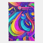 宇宙キャンバス:色の宇宙 キッチンタオル (縦)