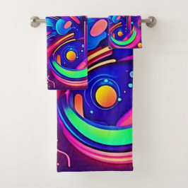 宇宙キャンバス:色の宇宙 バスタオルセット