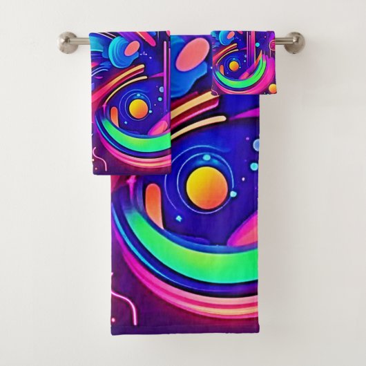 宇宙キャンバス:色の宇宙 バスタオルセット (インサイチュ)