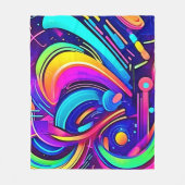 宇宙キャンバス:色の宇宙 フリースブランケット (正面)