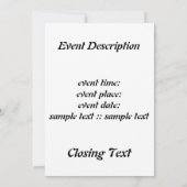 宇宙キューブ 招待状 (裏面)