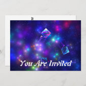 宇宙キューブ 招待状 (正面/裏面)