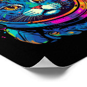 宇宙ギフト猫ママ猫パパメンズキッズアストローナ ポスター (角)