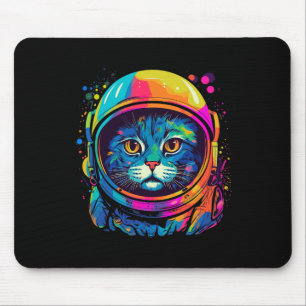 宇宙ギフト猫ママ猫パパメンズキッズアストローナ マウスパッド