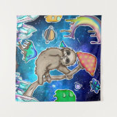 宇宙ギャラクシースロー コスモックマッシュルーム 不思議なクリスタル タペストリー (正面(横))