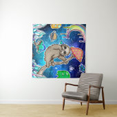 宇宙ギャラクシースロー コスモックマッシュルーム 不思議なクリスタル タペストリー (インサイチュ(横))