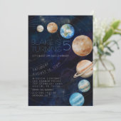 宇宙ギャラクシープラネット 5歳の誕生日パーティー 招待状 (スタンド正面)
