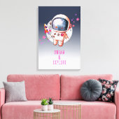 宇宙ギャラクシー月宇宙飛行士 キャンバスプリント (インサイチュ (リビング))