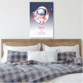 宇宙ギャラクシー月宇宙飛行士 キャンバスプリント (インサイチュ (寝室))