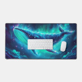 宇宙クジラ、目を引くネオン動物 デスクマット (キーボード&マウス)