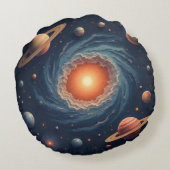 宇宙クッ絵を描ション ラウンドクッション (裏面)