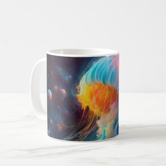 宇宙クラゲ作品 コーヒーマグカップ (正面左)