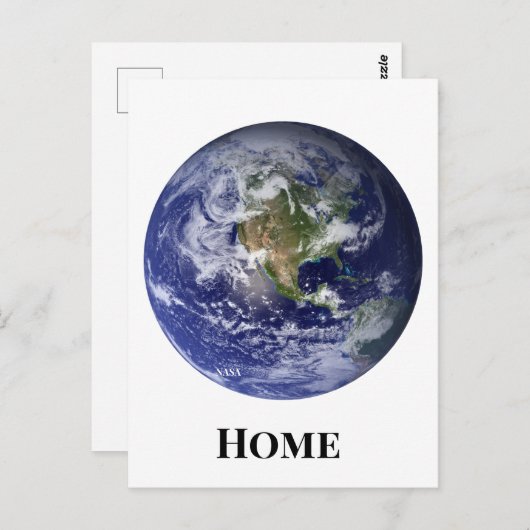 宇宙クラシックからの地球、NASAによる青い大理石 ポストカード (正面/裏面)
