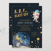 宇宙クールドッグズボーイズ第3誕生日 招待状 (正面/裏面)