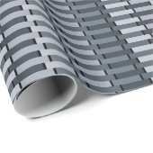 宇宙グレーコンテンポラリーストライプパターン ラッピングペーパー (ロールコーナー)