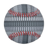 宇宙グレーコンテンポラリーストライプパターン 野球ボール (正面)