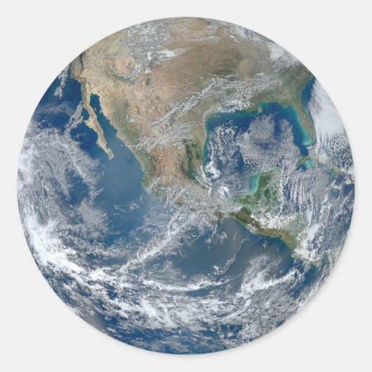 宇宙グローブ北アメリカのステッカー ラウンドシール (正面)